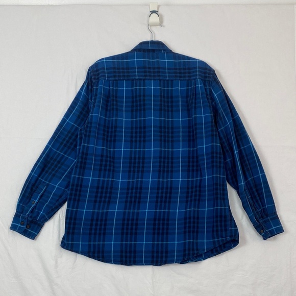 Faded Glory Flannel Button-Down Shirt Blue Plaid Men’s Large - Picture 8 of 8